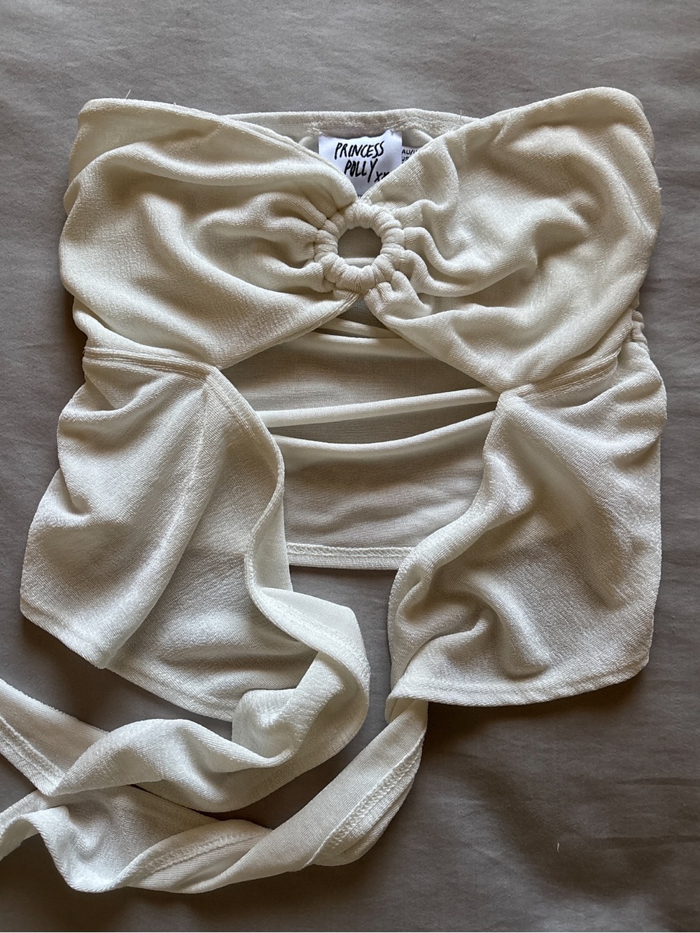 Princess Polly White Ring Tube Top